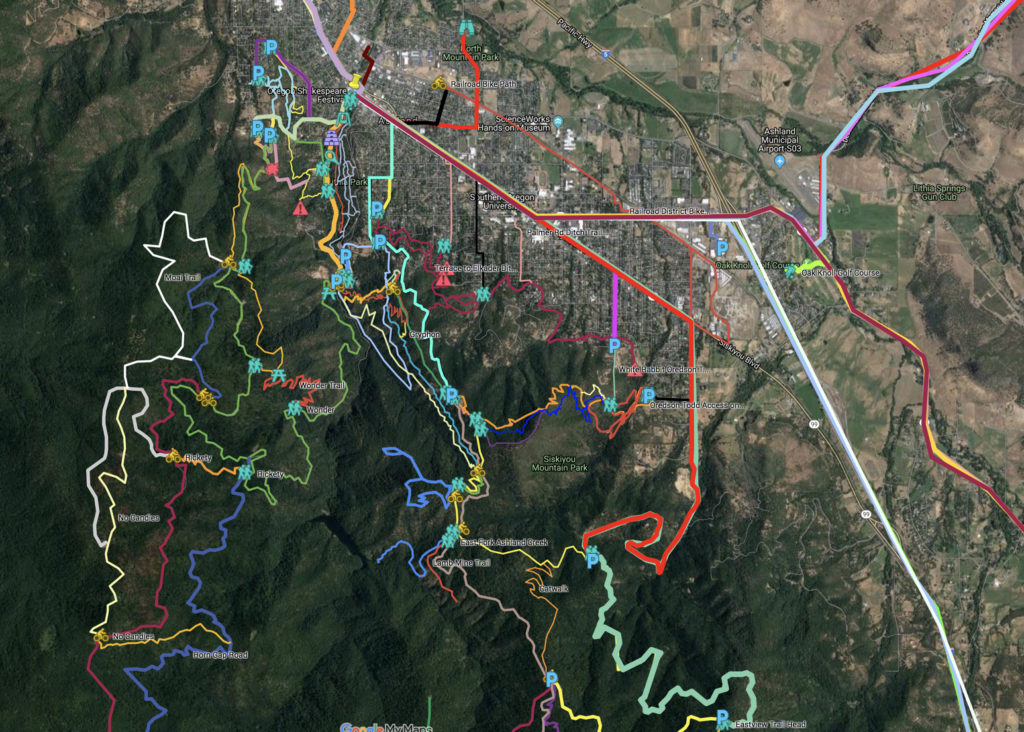 Google Trail map - Ashland Trails